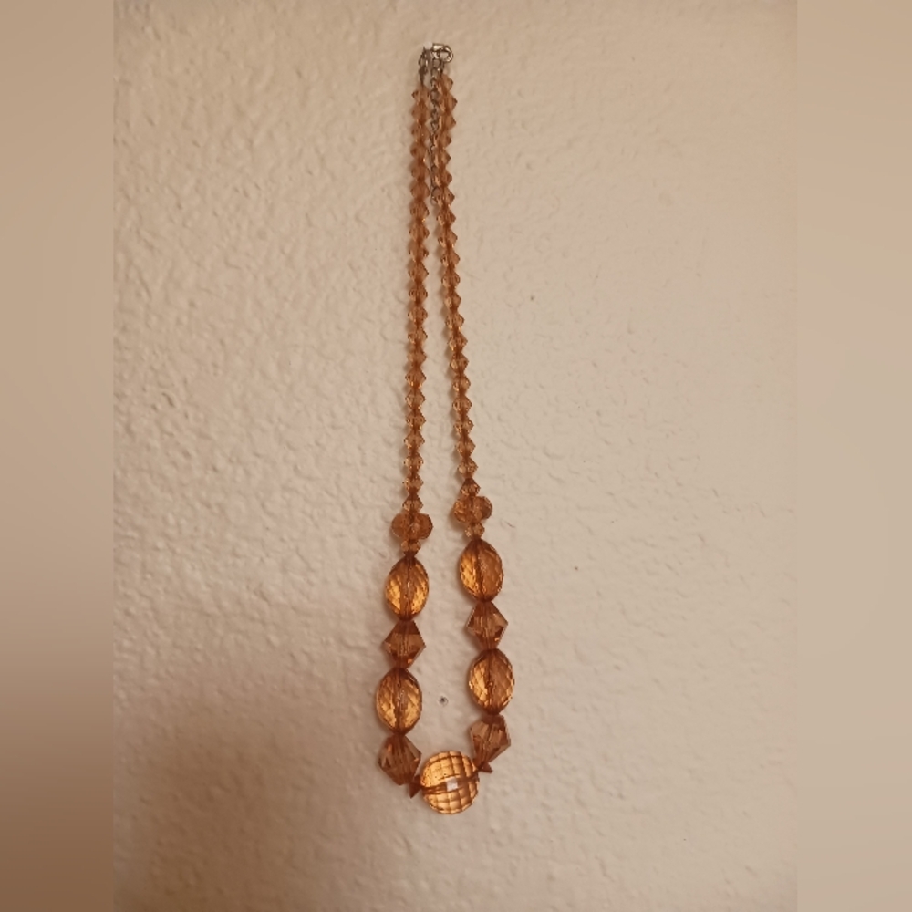 Elegant Acrylic Amber Necklace
